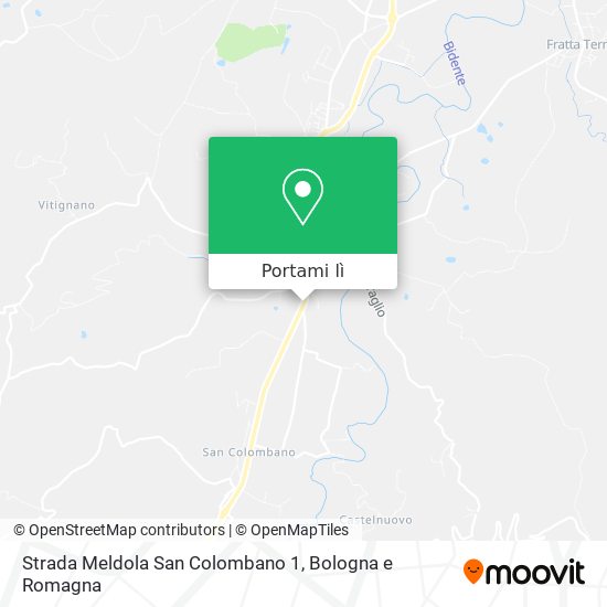 Mappa Strada Meldola   San Colombano  1