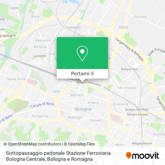 Mappa Sottopassaggio pedonale Stazione Ferroviaria Bologna Centrale