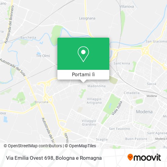 Mappa Via Emilia Ovest 698