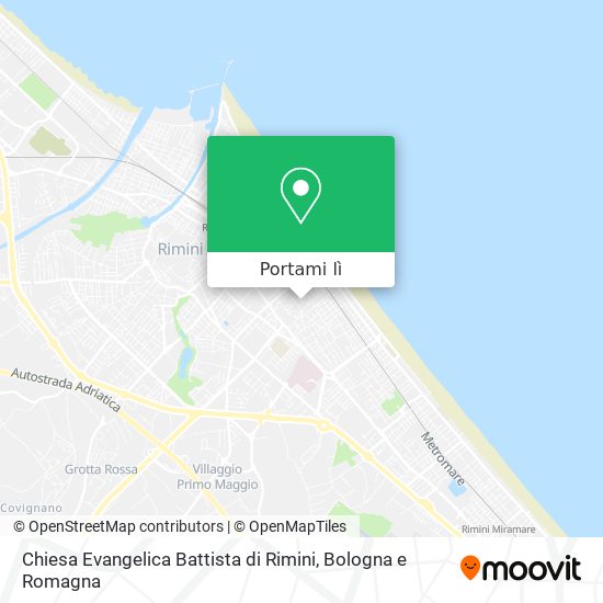 Mappa Chiesa Evangelica Battista di Rimini