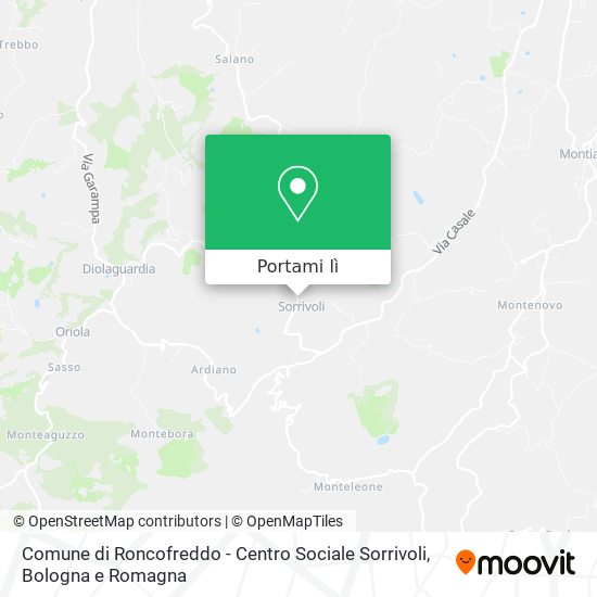 Mappa Comune di Roncofreddo - Centro Sociale Sorrivoli