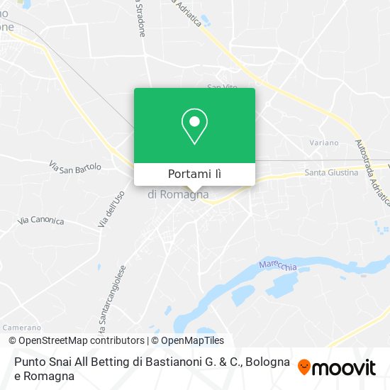 Mappa Punto Snai All Betting di Bastianoni G. & C.