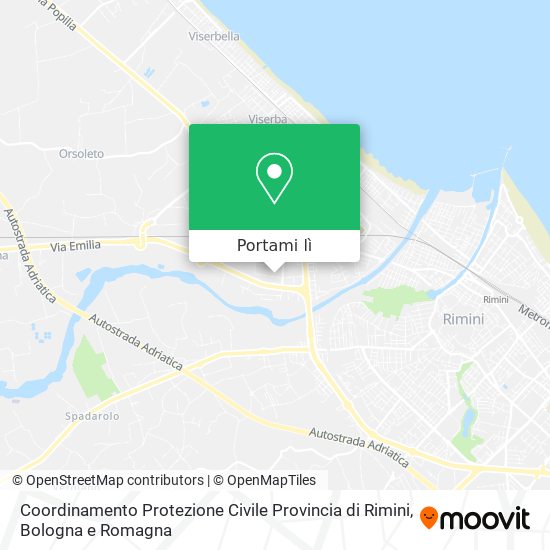 Mappa Coordinamento Protezione Civile Provincia di Rimini