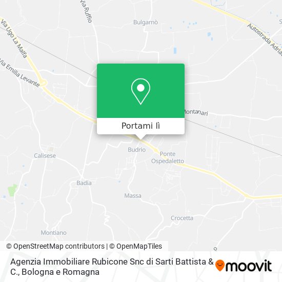Mappa Agenzia Immobiliare Rubicone Snc di Sarti Battista & C.