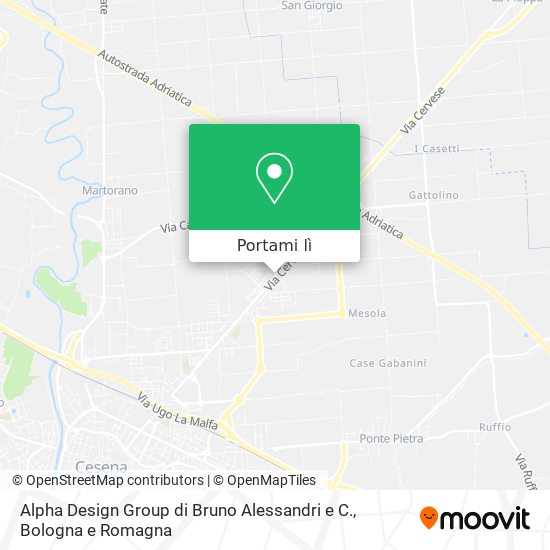 Mappa Alpha Design Group di Bruno Alessandri e C.