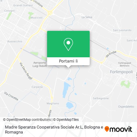 Mappa Madre Speranza Cooperativa Sociale Ar.L