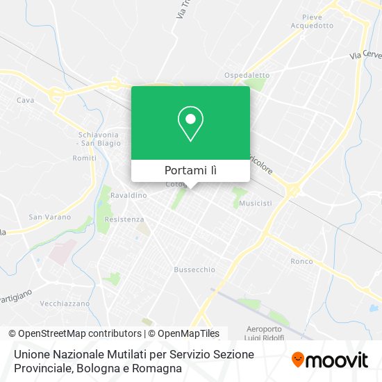 Mappa Unione Nazionale Mutilati per Servizio Sezione Provinciale