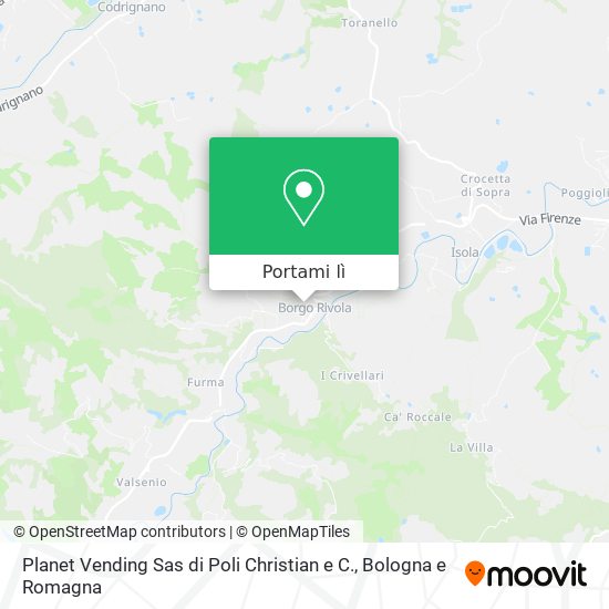 Mappa Planet Vending Sas di Poli Christian e C.