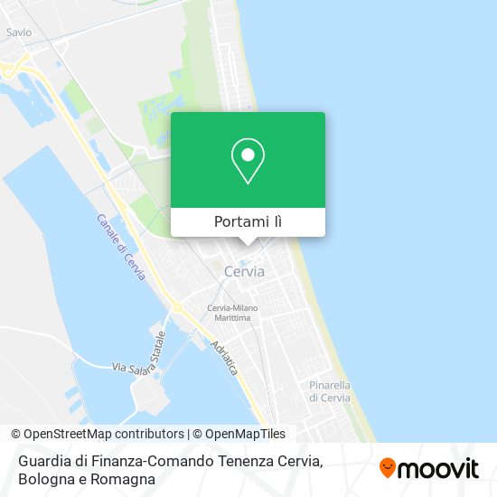 Mappa Guardia di Finanza-Comando Tenenza Cervia