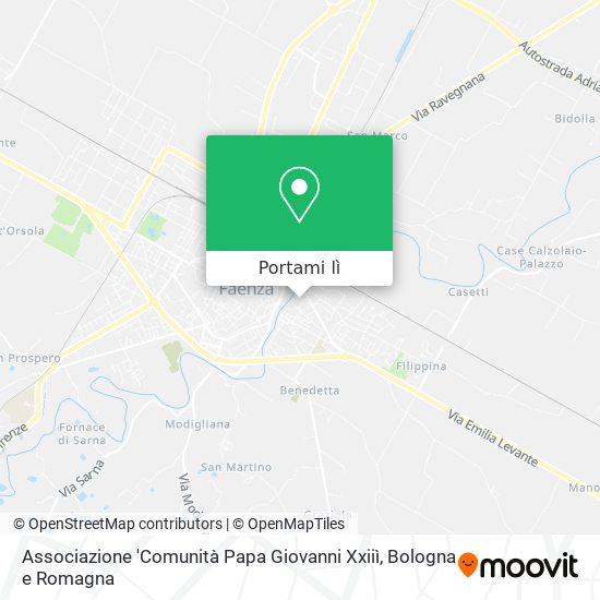 Mappa Associazione 'Comunità Papa Giovanni Xxiiì