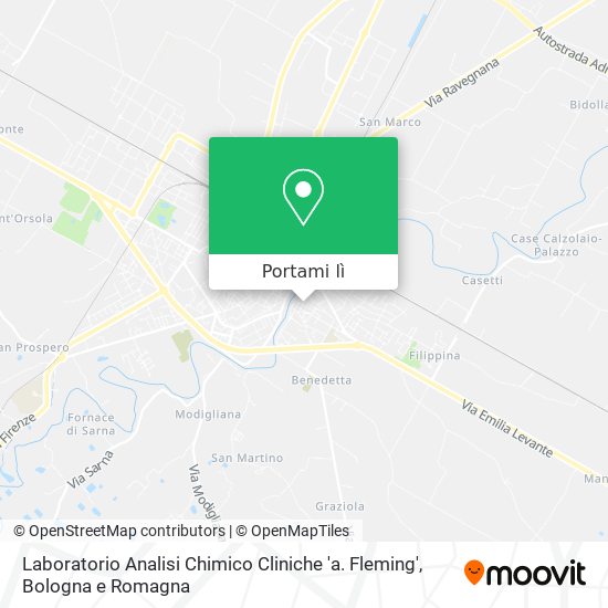 Mappa Laboratorio Analisi Chimico Cliniche 'a. Fleming'