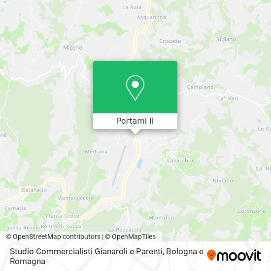 Mappa Studio Commercialisti Gianaroli e Parenti