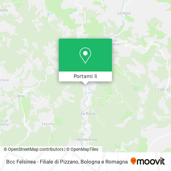 Mappa Bcc Felsinea - Filiale di Pizzano