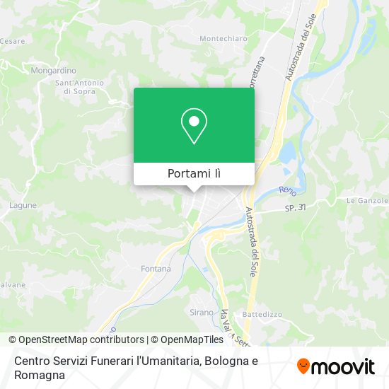 Mappa Centro Servizi Funerari l'Umanitaria