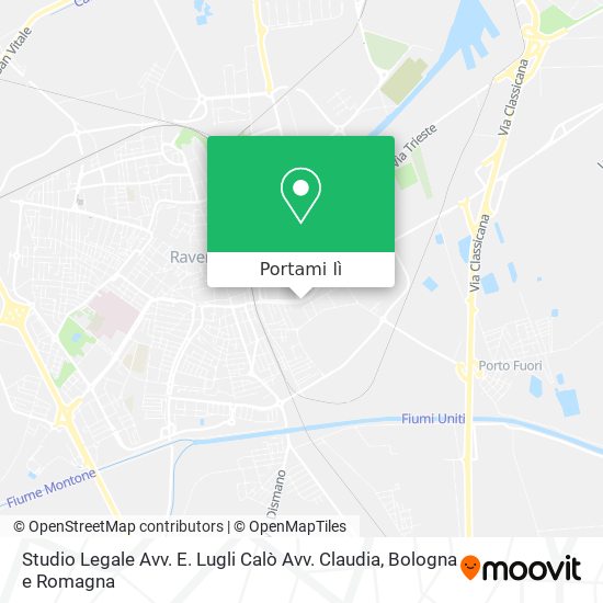 Mappa Studio Legale Avv. E. Lugli Calò Avv. Claudia