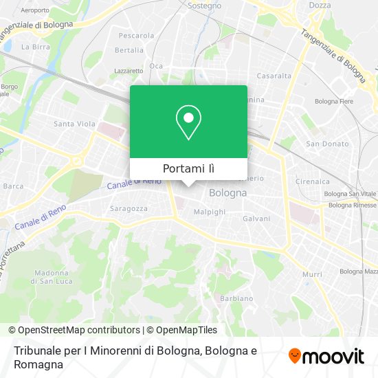 Mappa Tribunale per I Minorenni di Bologna