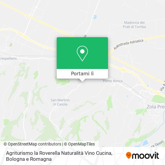 Mappa Agriturismo la Roverella Naturalità Vino Cucina
