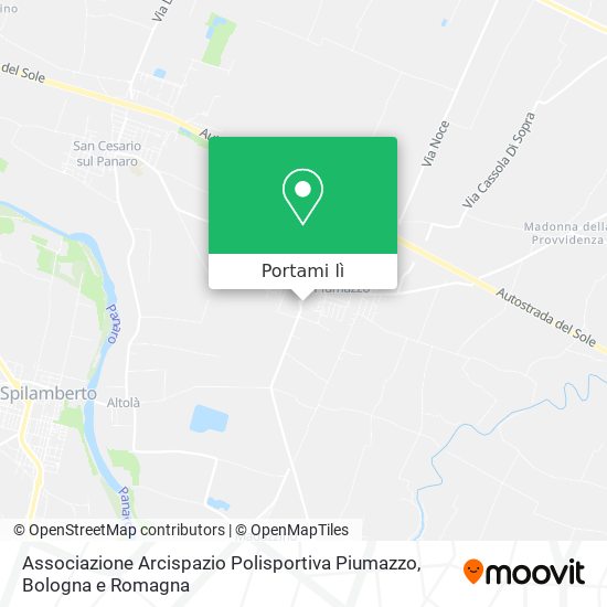 Mappa Associazione Arcispazio Polisportiva Piumazzo