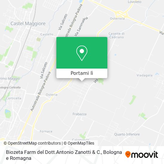 Mappa Biozeta Farm del Dott.Antonio Zanotti & C.