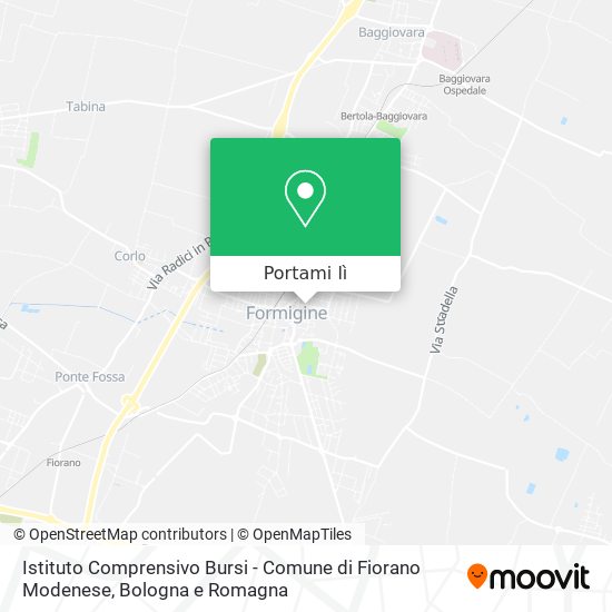 Mappa Istituto Comprensivo Bursi - Comune di Fiorano Modenese