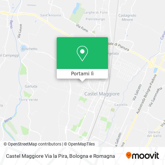 Mappa Castel Maggiore Via la Pira