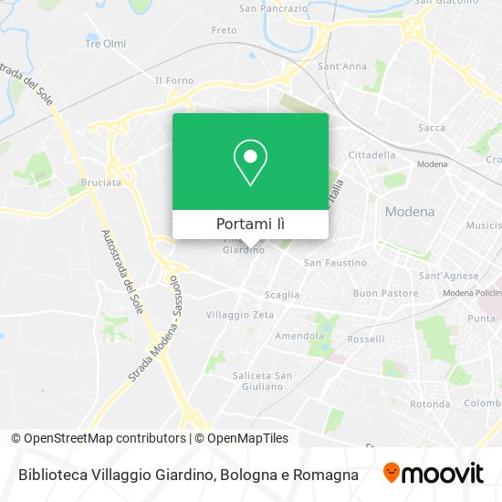 Mappa Biblioteca Villaggio Giardino