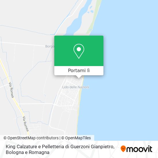 Mappa King Calzature e Pelletteria di Guerzoni Gianpietro