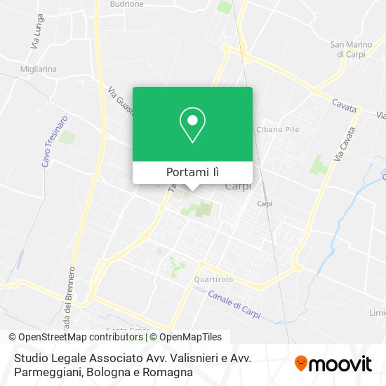 Mappa Studio Legale Associato Avv. Valisnieri e Avv. Parmeggiani