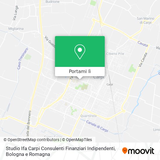 Mappa Studio Ifa Carpi Consulenti Finanziari Indipendenti