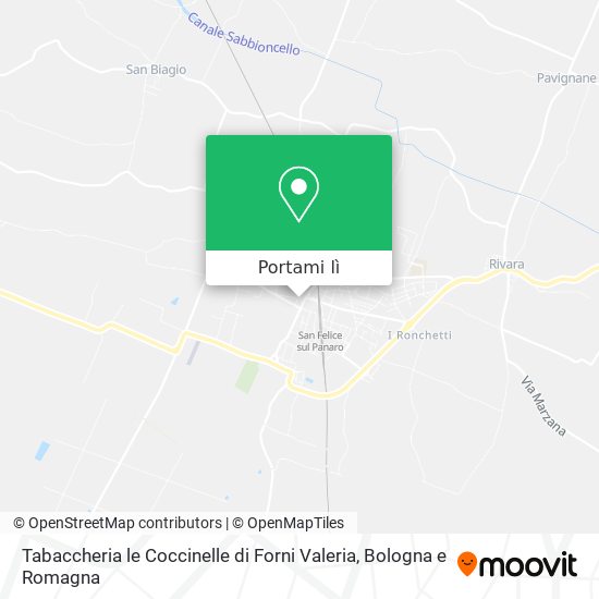 Mappa Tabaccheria le Coccinelle di Forni Valeria