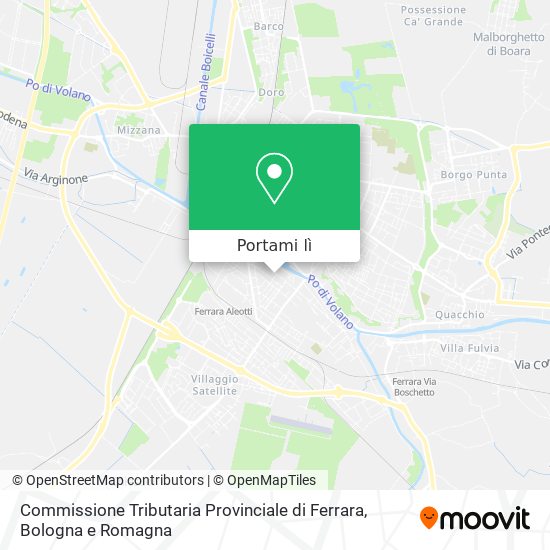Mappa Commissione Tributaria Provinciale di Ferrara