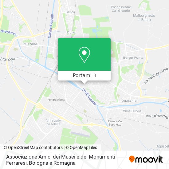 Mappa Associazione Amici dei Musei e dei Monumenti Ferraresi