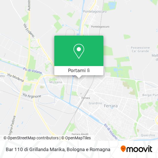 Mappa Bar 110 di Grillanda Marika