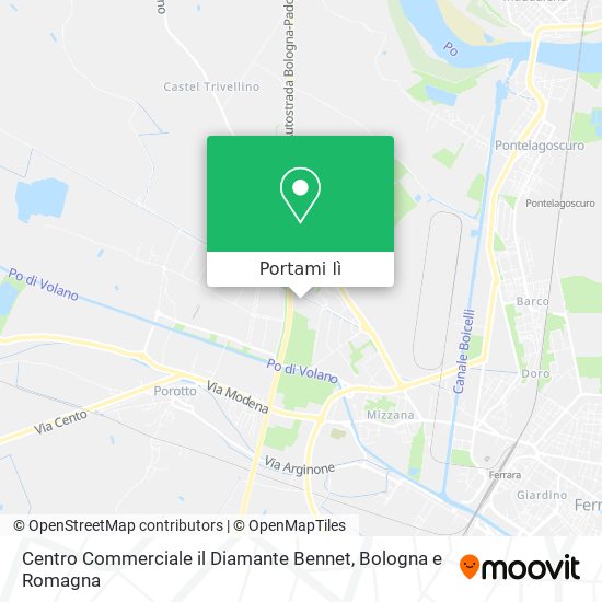 Mappa Centro Commerciale il Diamante Bennet