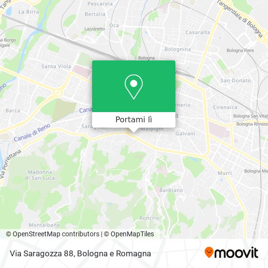 Mappa Via Saragozza 88