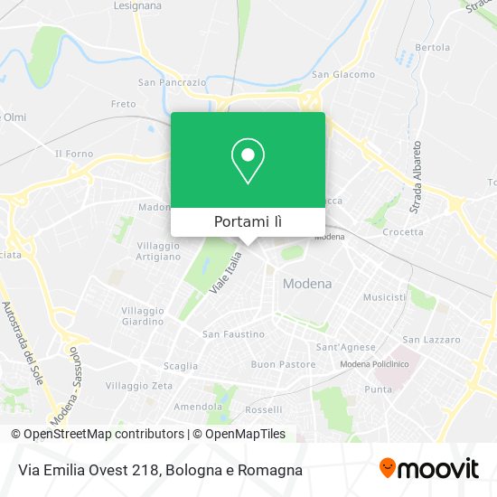 Mappa Via Emilia Ovest 218