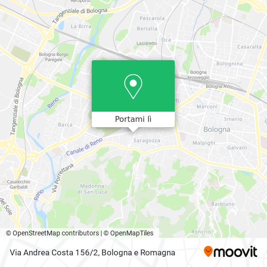 Mappa Via Andrea Costa 156/2