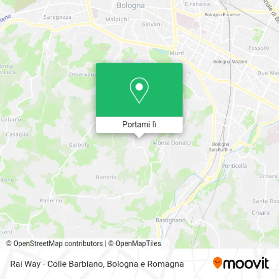 Mappa Rai Way - Colle Barbiano