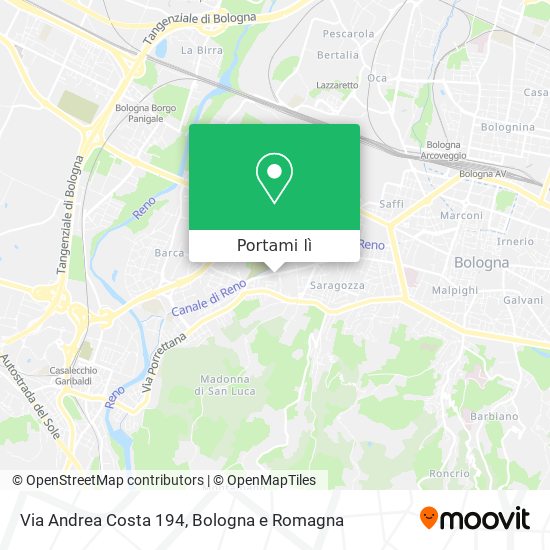 Mappa Via Andrea Costa 194