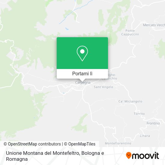 Mappa Unione Montana del Montefeltro