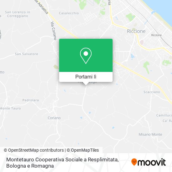 Mappa Montetauro Cooperativa Sociale a Resplimitata