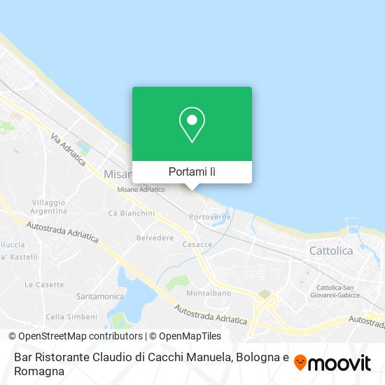 Mappa Bar Ristorante Claudio di Cacchi Manuela