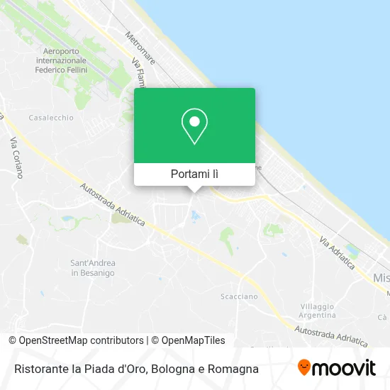 Mappa Ristorante la Piada d'Oro