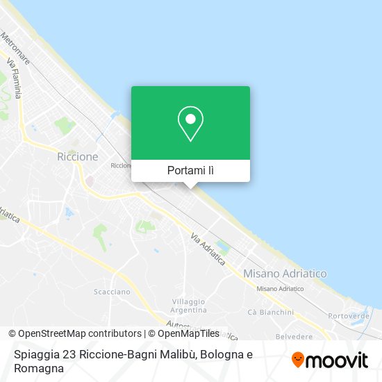 Mappa Spiaggia 23 Riccione-Bagni Malibù