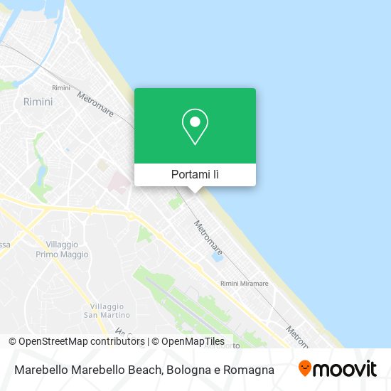 Mappa Marebello Marebello Beach