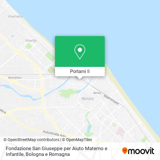 Mappa Fondazione San Giuseppe per Aiuto Materno e Infantile