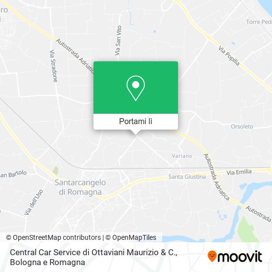 Mappa Central Car Service di Ottaviani Maurizio & C.
