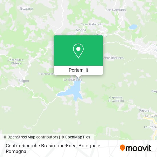 Mappa Centro Ricerche Brasimone-Enea