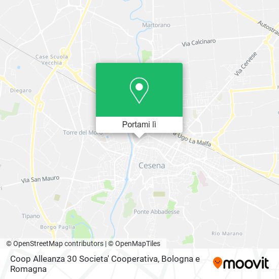 Mappa Coop Alleanza 30 Societa' Cooperativa