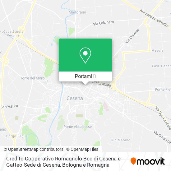 Mappa Credito Cooperativo Romagnolo Bcc di Cesena e Gatteo-Sede di Cesena